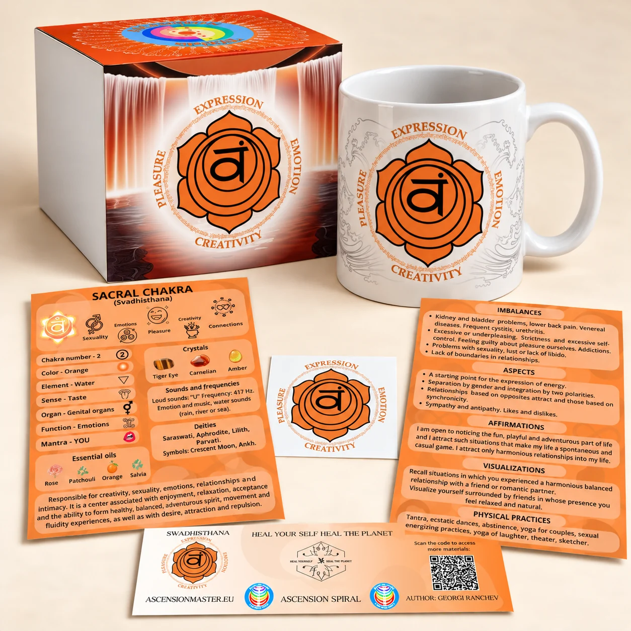 Svadhisthana — Mug, flyer, QR card and box 5